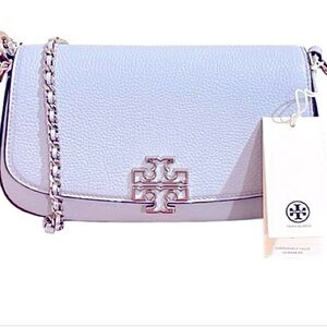 NWT- Tory Burch Britten Convertible Crossbody Blue Mist